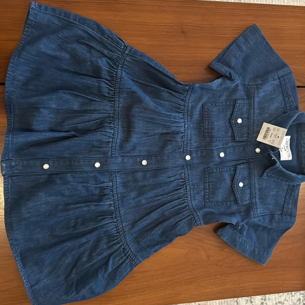 Tags on Jcrew Denim button up dress. Size 4